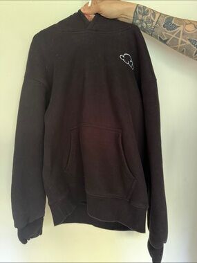 Kids Cloud 9 Anxiety Black Pullover Hoodie with Small Chest Logo